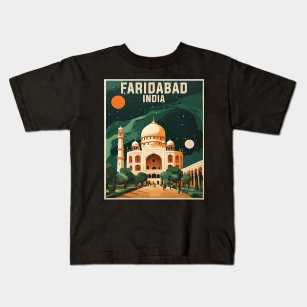 Faridabad India Vintage Tourism Travel Kids T-Shirt by TravelersGems